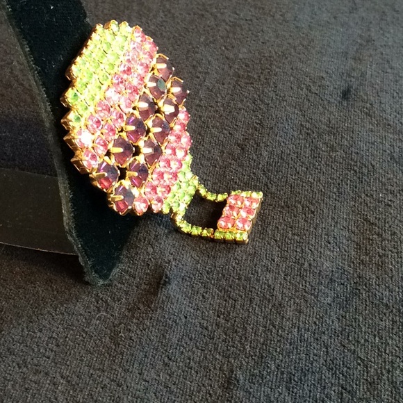 Vintage New Austrian Crystal Balloon Brooch - Picture 3 of 5